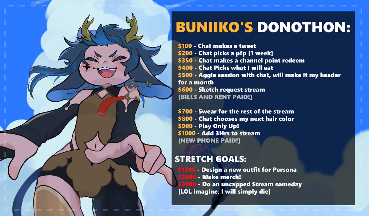 Will be doing a 15H donothon to raise funds for my bills and for a new phone! 

Stream will be on July 28 Friday 
around 6-7pm gmt +8
Hope to see you guys there! qwq