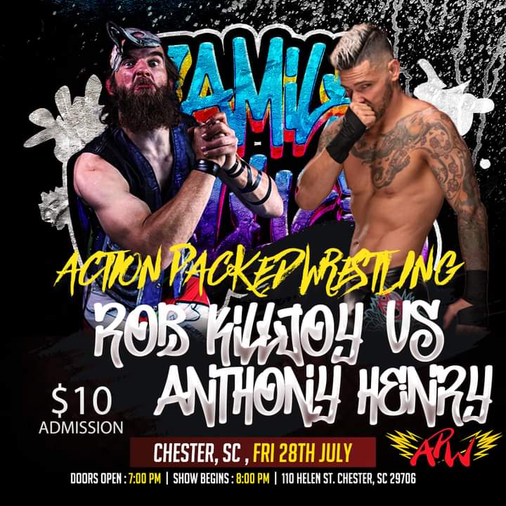 This Friday @ImRobKilljoy and I rekindle an old rivalry one more time! Be there to see it live @apwchester.