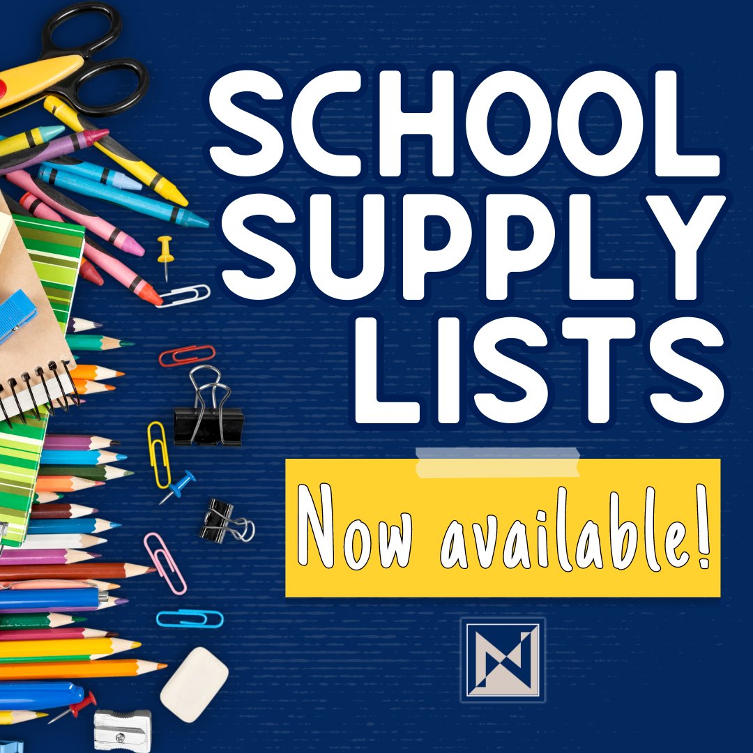 NKCSchools's tweet photo. School supply lists are now available, just in time for tax-free weekend (Aug.4-6)! Get ahead of the game and check out the required items your scholars will need to start the new school year. Find more back-to-school information here: https://t.co/R9ZJN8NHoi https://t.co/ZaRTrPPKfj
