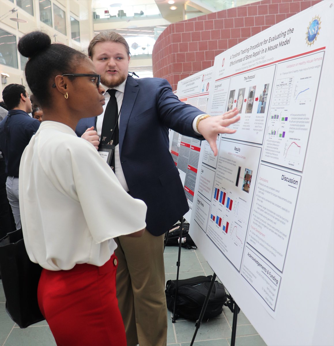OhioStateBME's tweet image. BUCKEYE REU students did a great job today sharing the research they did this summer with BME faculty at the Consortium Research Symposium! As did BME PhD candidate, Basia Gabela-Zuniga who was the keynote speaker for the event.