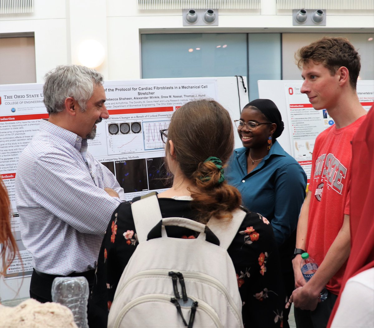 OhioStateBME's tweet image. BUCKEYE REU students did a great job today sharing the research they did this summer with BME faculty at the Consortium Research Symposium! As did BME PhD candidate, Basia Gabela-Zuniga who was the keynote speaker for the event.