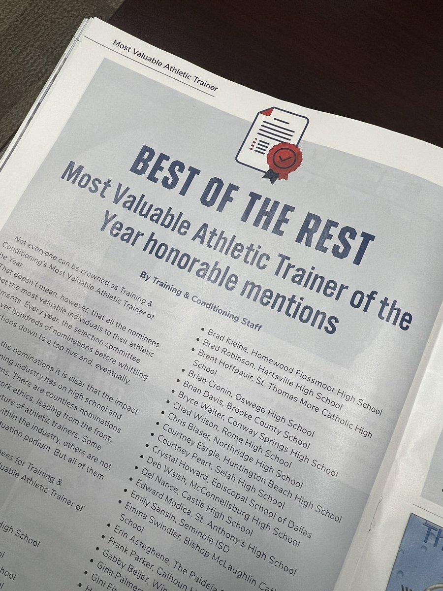 LakehawkSports's tweet photo. Congrats to our head AT, Betsy Billings, for being recognized on the Training &amp; Conditioning Magazine 2023 Best of the Rest Most Valuable Athletic Trainer of the Year honorable mention list 🤘 #WingsUp https://t.co/MtMHqEWE0Y