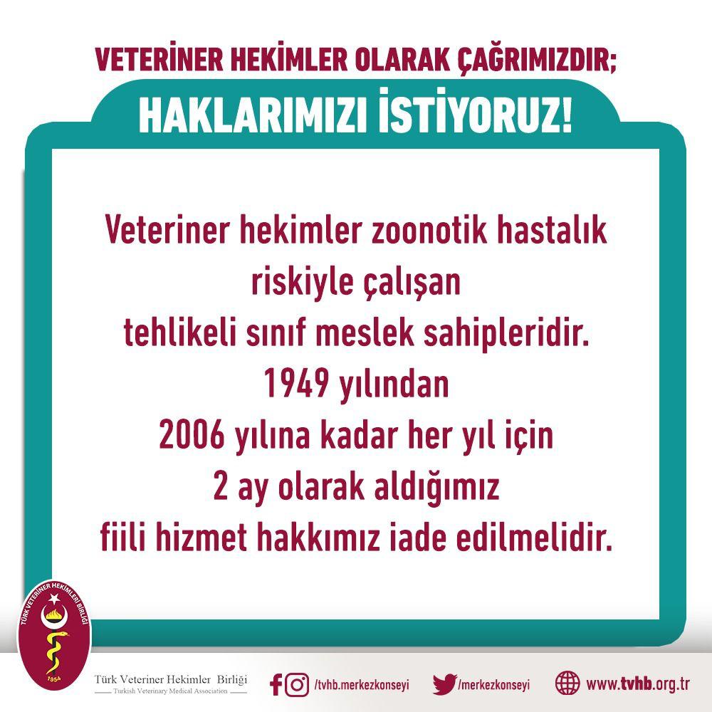 #VeterinerHekimlerHaklarınıİstiyor