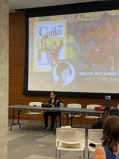 ChristenaMcKil1's tweet photo. We heard Diana Birchall (Eaton’s granddaughter and biographer), speaking at the @WEatonArchive Conference, “The Fairy Germs: Being Winnifred Eaton’s Granddaughter". @UCalgaryLibrary @UCalgaryArts https://t.co/WvPIvV5uwx