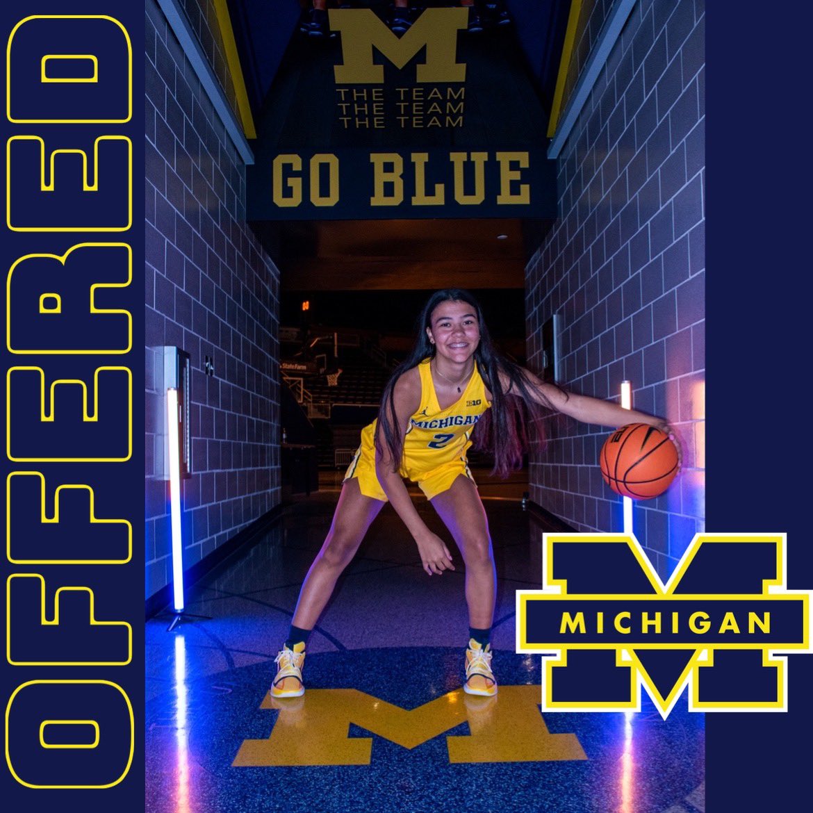 So grateful to have received an offer from @umichwbball Thank you to @KBA_GoBlue and staff for your belief in me!! 〽️ #GoBlue