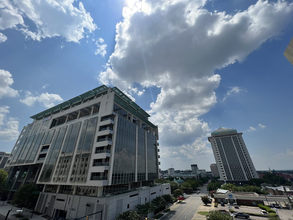 NickGunterWX's tweet photo. Happy Thursday! It’s hot. It’s a bit humid. It’s late July in Alabama! #WSFA #firstalert12 https://t.co/UZvzM2TU1B