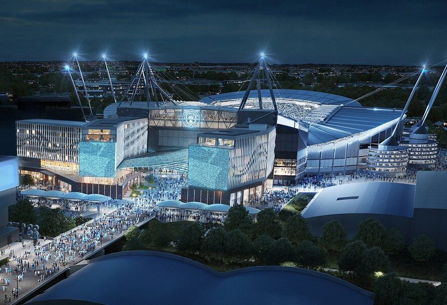 DeadlineDayLive's tweet image. 🚨 This is what Manchester City’s redeveloped Etihad Stadium is expected to look like when it is completed. 🏟️✅

(📸 @TeleFootball)