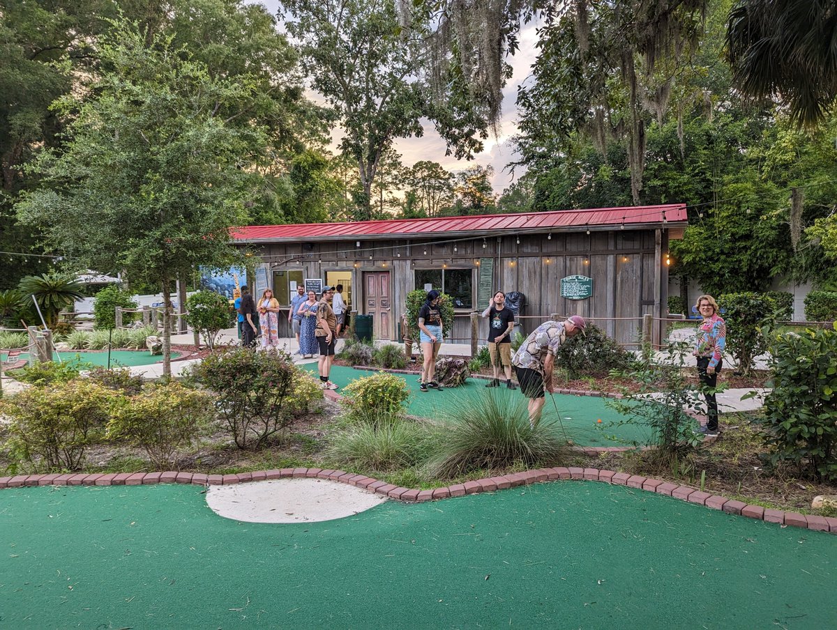 GroveStGames's tweet photo. Our office social this month was mini-golf! ⛳️ We had a great time showing off our putt-putt skills with the team last night. https://t.co/bjsnTZY7pL