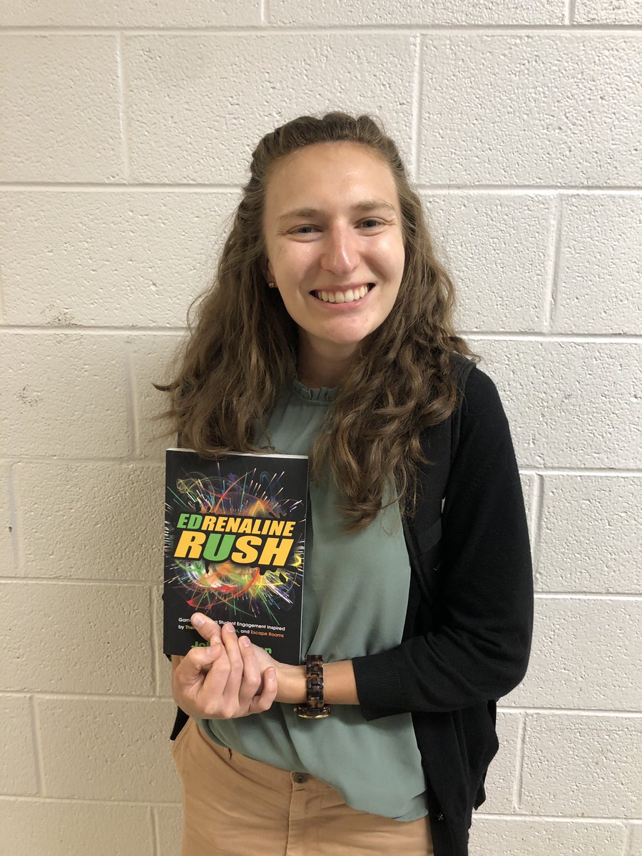 BogleKatie's tweet photo. Our #NCBOLD #EdrenalineRush session participants would like to say THANK YOU to @MeehanEDU for the signed copies of your books! It was so kind of you to donate a copy for each day of the conference. They are SO excited to start upping their engagement game! #NCDTL @ncdpiDTL https://t.co/mwhpG0QVdw