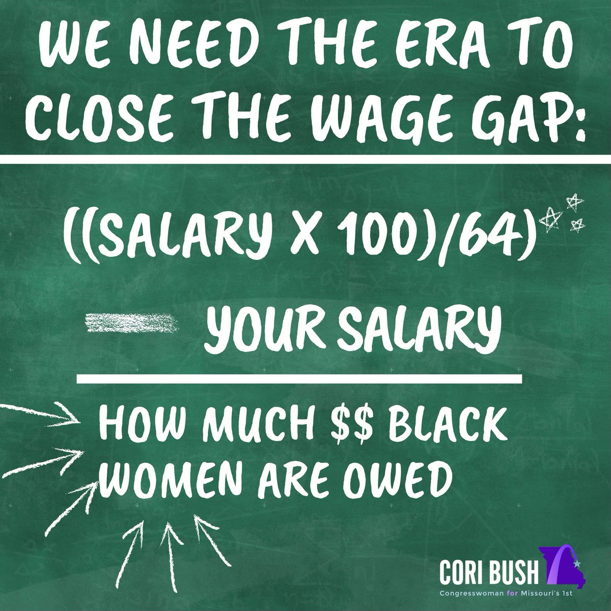 Black women make 64 cents to every dollar a white man earns.

The Equal Rights Amendment would finally close the gender wage gap.

On #BlackWomensEqualPayDay, calculate how much Black women are owed ⬇️