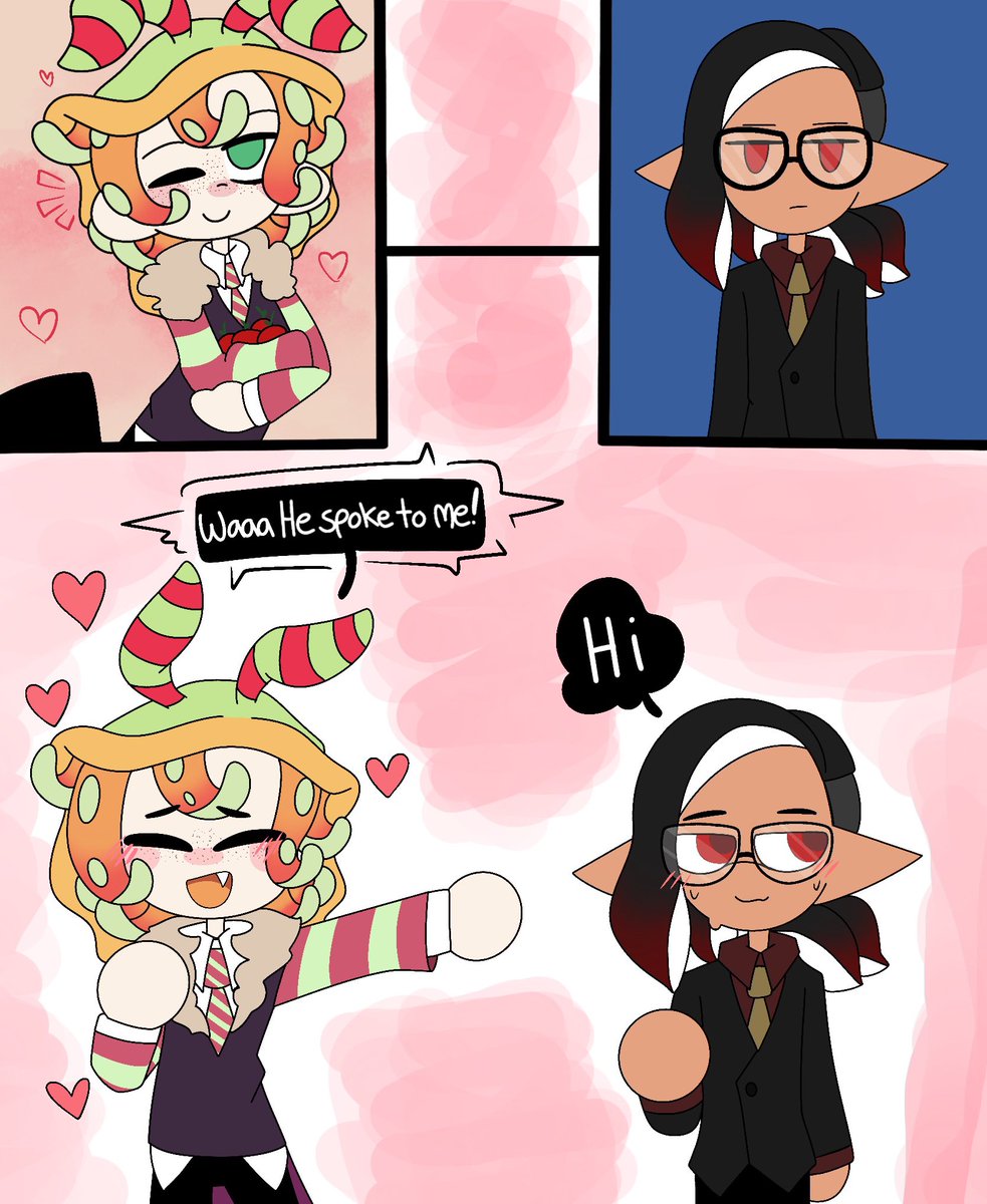 APeonySeapie's tweet image. Unlikely but affectionate xD 

Redrew a meme but it’s Maxxflow! 
FT @El_pinche_Nafah 

(Posted the meme below!)

#DJSeaflow #Maxxflow #Splatoon