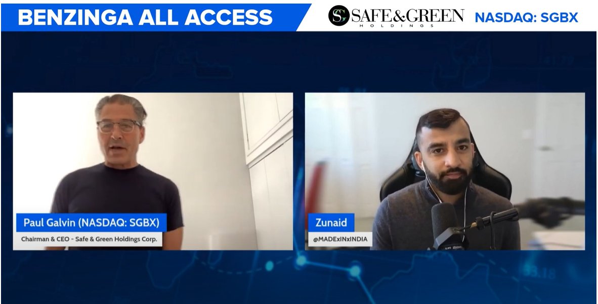 Paul Galvin, on SG DevCo: “Spinning out 30% of SG DevCo to only our loyal and existing $SGBX shareholders.” Regarding the quality of the $SGBX team: “We’ve never been able to attract better people as executives, officers and Board members.”
Watch Here: bit.ly/3Y9WhTa