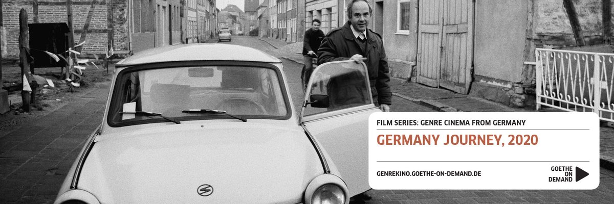 Next month we are celebrating 34 yrs of German reunification. To celebrate, we are streaming GERMANY JOURNEY throughout Sept. 🎬What started as a road trip through East German provinces turned into a document of the times: genrekino.goethe-on-demand.de/movies/deutsch… #GenreCinemaFromGermany