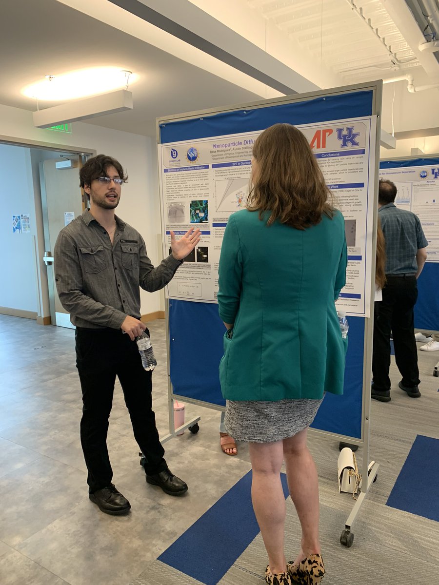 TheGradyLab's tweet image. Excellent job Ross this summer and winning 3rd Place in the REU for his fantastic poster on single particle tracking in biofilms. @ukyengineering @NSF