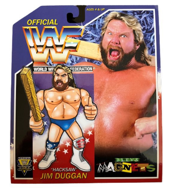 RealHacksawJim's tweet photo. A little Hacksaw for your fridge!
Pick your Hasbro magnet up now at https://t.co/cOejXL9gSI!
#HOOOO #WWE #AEW #WrestlingTwitter https://t.co/zfRxyqEOGN