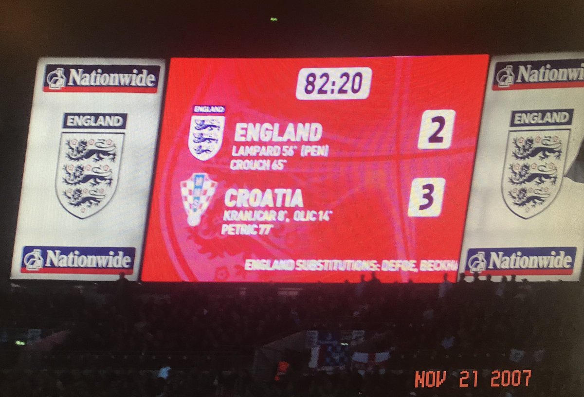 culdarko's tweet photo. @FootballFunnnys Didnt even qualify in 08 and I was there #ItIsNOTComingHome 
#Croatia #England #Hrvatska https://t.co/yJeeyDwn01