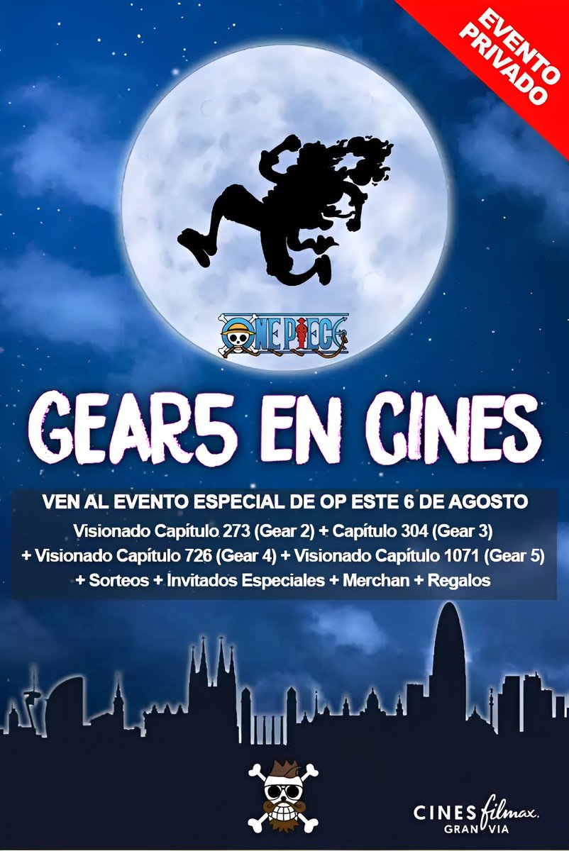 AnimetrendsLA's tweet photo. Mientras tanto en Cines Filmax...👀
Barcelona, España. 🇪🇦

#ONEPIECE #GEAR5 https://t.co/S9b9ShfLEv