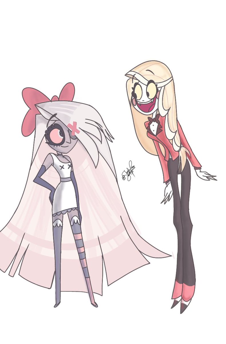 No me juzguen, aún estoy aprendiendo a dibujar 🥲 <a href="/VivziePop/">Vivienne Medrano 💖</a> <a href="/HazbinHotel/">.</a> #charliemagne
#vaggie