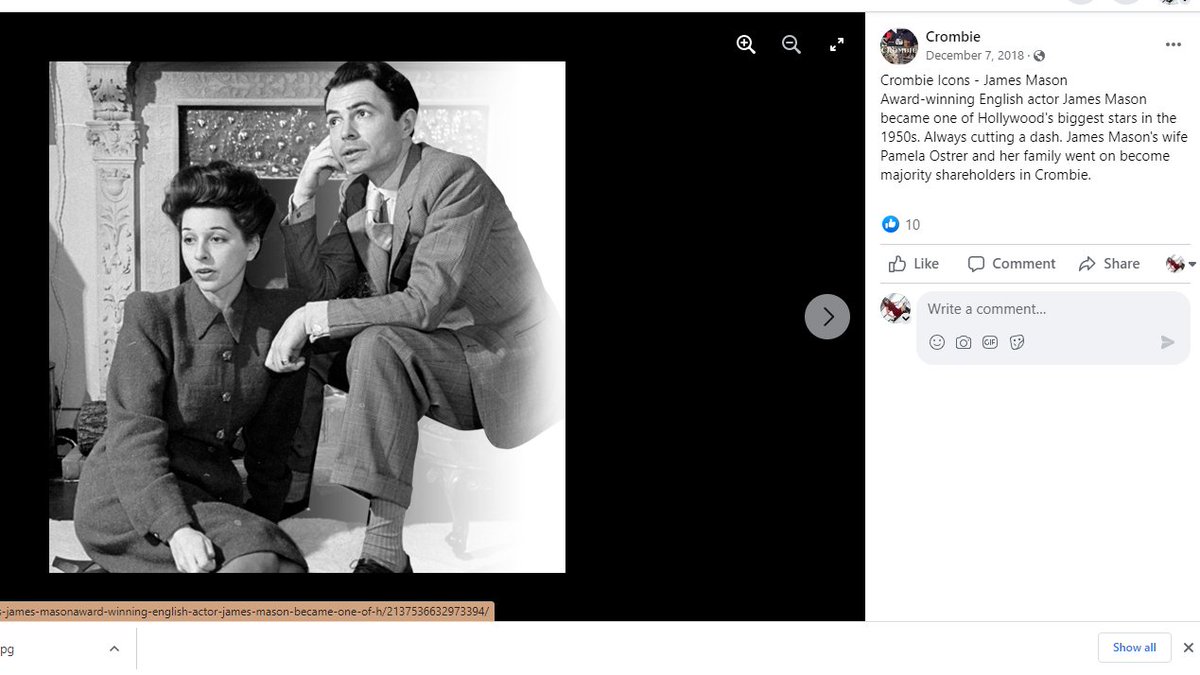 Great actor and no wonder was impeccably dressed his wife Pamela major shareholder of Gentlemen's Outfitter <a href="/Crombie1805/">Crombie</a> Managed to give the brand a mention in the movie Spring and Port Wine