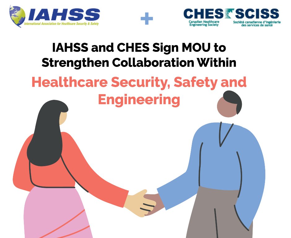 iahss's tweet photo. @iahss and the @CHES_SCISS have signed a collaborative MOU that creates a framework for both #associations to work together, learn from each other, and engage more effectively in supporting efforts to improve #HealthcareSecurity, safety and engineering.
📷 https://t.co/ZH0xaBOHbs https://t.co/ZeaVgsioPv