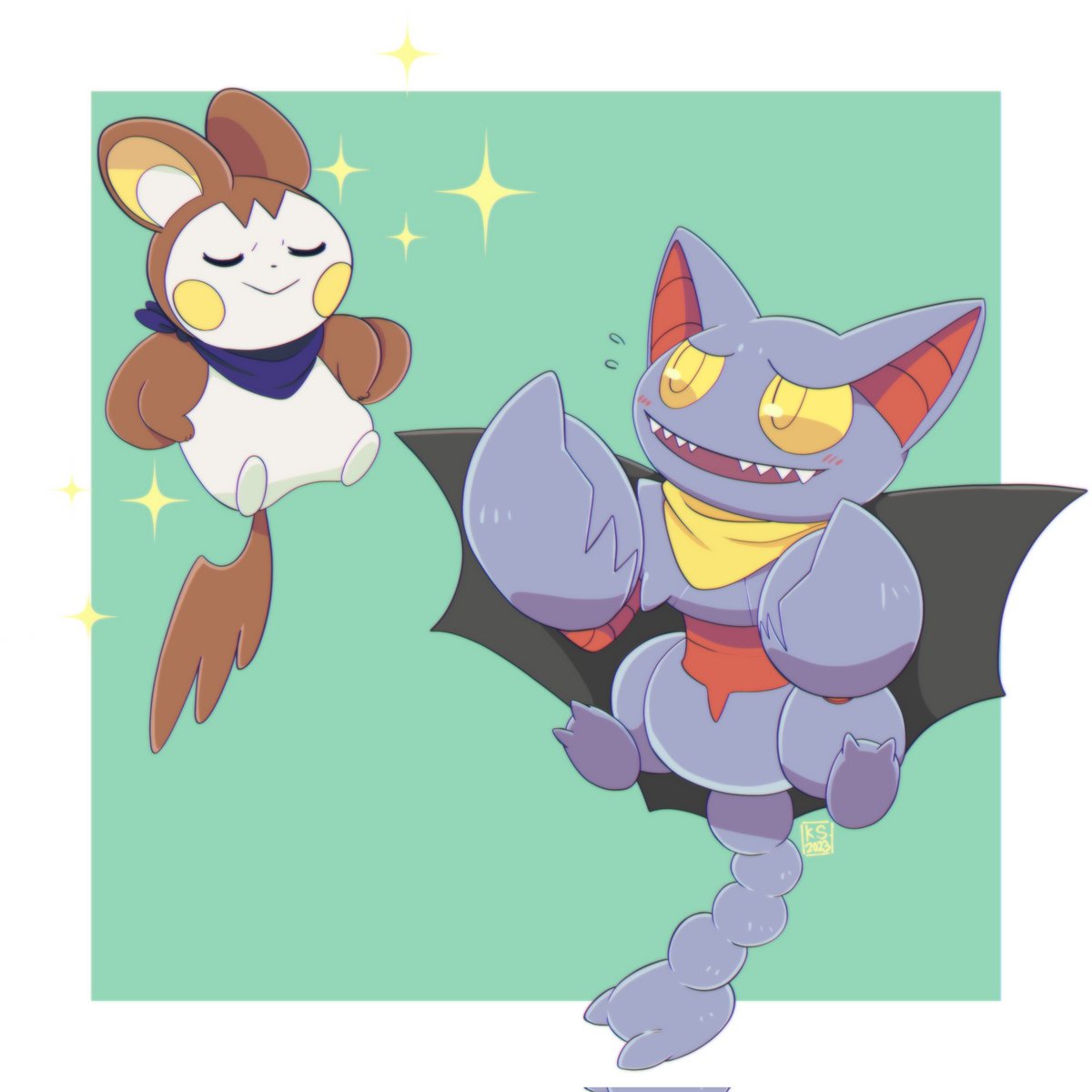 kaguras_art's tweet photo. Commission for @smarblesmoda of their mystery dungeon ocs! https://t.co/smXAQOCWvv