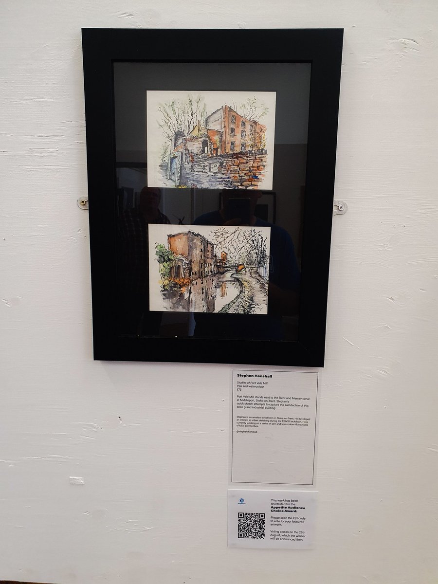 Decent couple of hours at <a href="/burslemart/">BurslemSchoolofArt</a> with <a href="/PhilShallcross/">Philip Shallcross</a> for the #ThreeCountiesOpenArtExhibition

Phil's work #InJacksFootsteps is truly inspired, and great to see <a href="/stephenhenshal1/">steve henshall</a> and his #Middleport inspired pieces