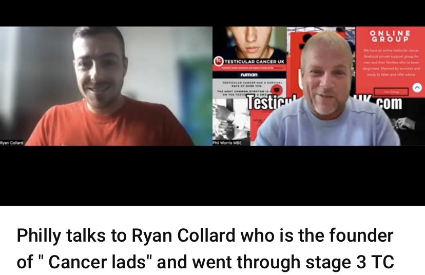 TesticularUK's tweet photo. Really great heart felt interview with @CancerLads founder Ryan about his stage 3 #testicularcancer 

https://t.co/tO4x96nD1S https://t.co/L4inCpLDJK
