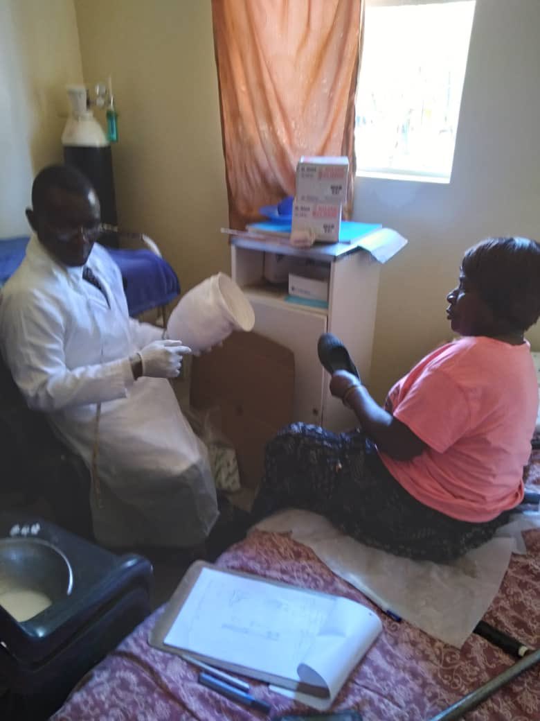 BradburneJohn's tweet image. Maria&amp;amp;Rodina getting fitted for their new prosthetic legs at Mutemwa Leprosy Care Centre.Maria was born with an abnormally folded leg,which was amputated.Rodina lost her leg in a bus accident, where she also lost her husband in the same accident. #prosthesis #prostheticleg