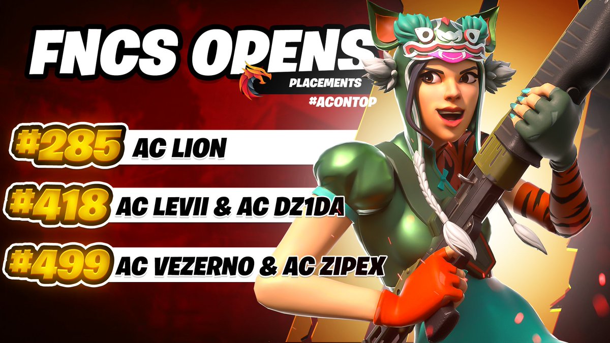 Ancient Team placements on DUO FNCS 🏆
Unlucky, week 3 is ours 🫡
#acontop