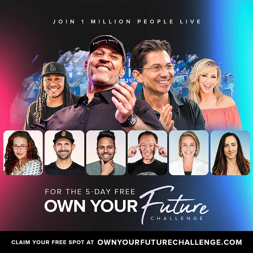 MyEThree's tweet image. I’m so excited to work with @tonyrobbins and @deangraziosi at #OwnYourFuture 5-Day FREE Challenge starting August 1. Gonna learn how to stop living by everyone else’s rules and start living on our own terms. You should join me! It’s FREE, save a seat at ownyourfuturechallenge.com