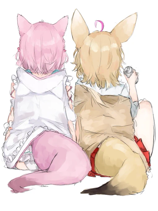 しっぽ #こよりすけっち #絵まる 