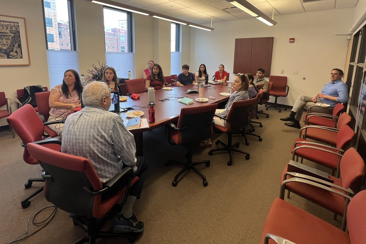 Thanks to the @NJHealthStudy team, Dr. Joel Cantor, @ProfMouzon, @Mariaevado & Melanie Doren, for talking to IFH’s Summer Interns about the opportunities and challenges involved in running a large-scale health cohort study.