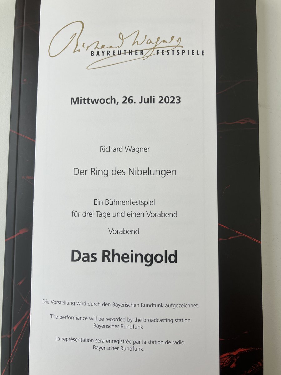 yutakanzawa's tweet photo. Das Rheingold I
ラインの黄金 I

#BF2023 #BFRing #BFRheingold
#yesterday #昨日 #ラインの黄金 #ニーベルングの指環 https://t.co/pWbfnPjxNx