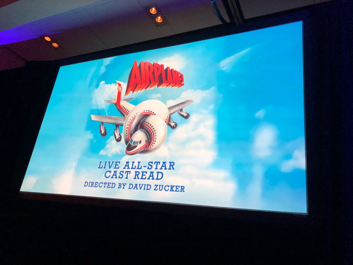 JonFour's tweet photo. Closing out a productive Day 2 of @JFLComedyPro with a live read of Airplane with an awesome cast! #JFLComedyPRO #JFLMTL https://t.co/EpI4mSjerm