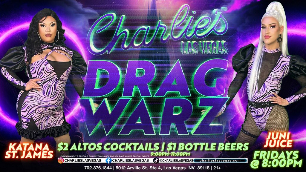 juni_juice's tweet photo. Hey hookers!! Come support Drag Warz each &amp; every Friday at 8 PM at Charlie's Las Vegas! 💕🫶🏻 https://t.co/2b0Qhztjpa