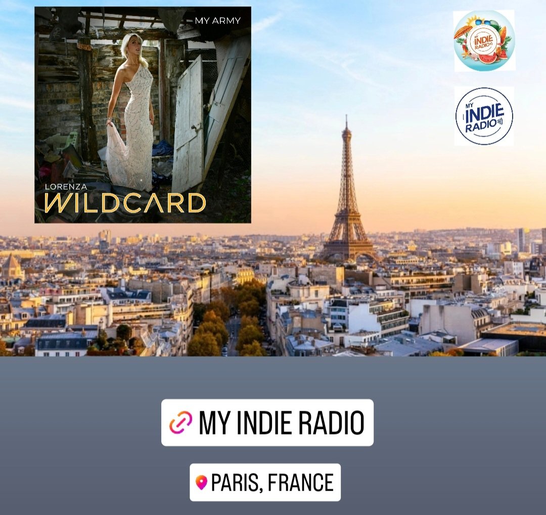 LorenzaWildcard's tweet photo. THANK YOU @my_indie_radio FOR ADDING "MY ARMY" 
TO YOUR AUGUST-SEPTEMBER PLAYLIST!

MERCI BEAUCOUP!

#singer #music #musician #indieartist #newmusic #song #newsong #singlealert #NewRelease #artist #songwriter #musicalert #NewMusic2023 #NewMusicAlert #playlist #radio #indieradio https://t.co/LQNg9tfrnE