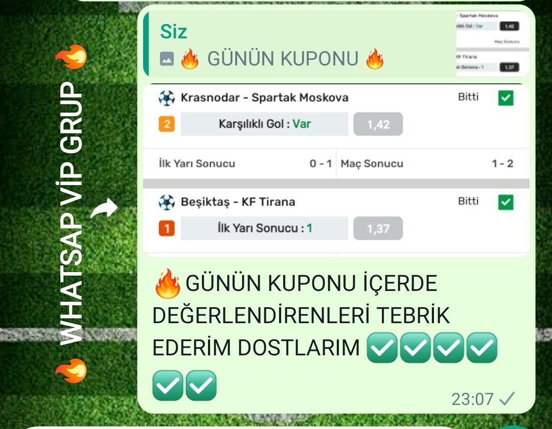 KaleTahminler's tweet photo. 👉 VIP ÜYELİK İÇİN DM DEN İLETİŞİME GEÇEBİLİRSİNİZ..
#futbol #iddaa #canlımaçizle #tahmin #tahminler #bahis #maç #beşiktaş #fenerbahçe #Galatasaray #türkiye #istanbul #iddaatahminleri #Nesin #bilyoner #tuttur #misli #keşfetteyiz #keşfetedüş #keşfette #reels https://t.co/K54wliYhH7