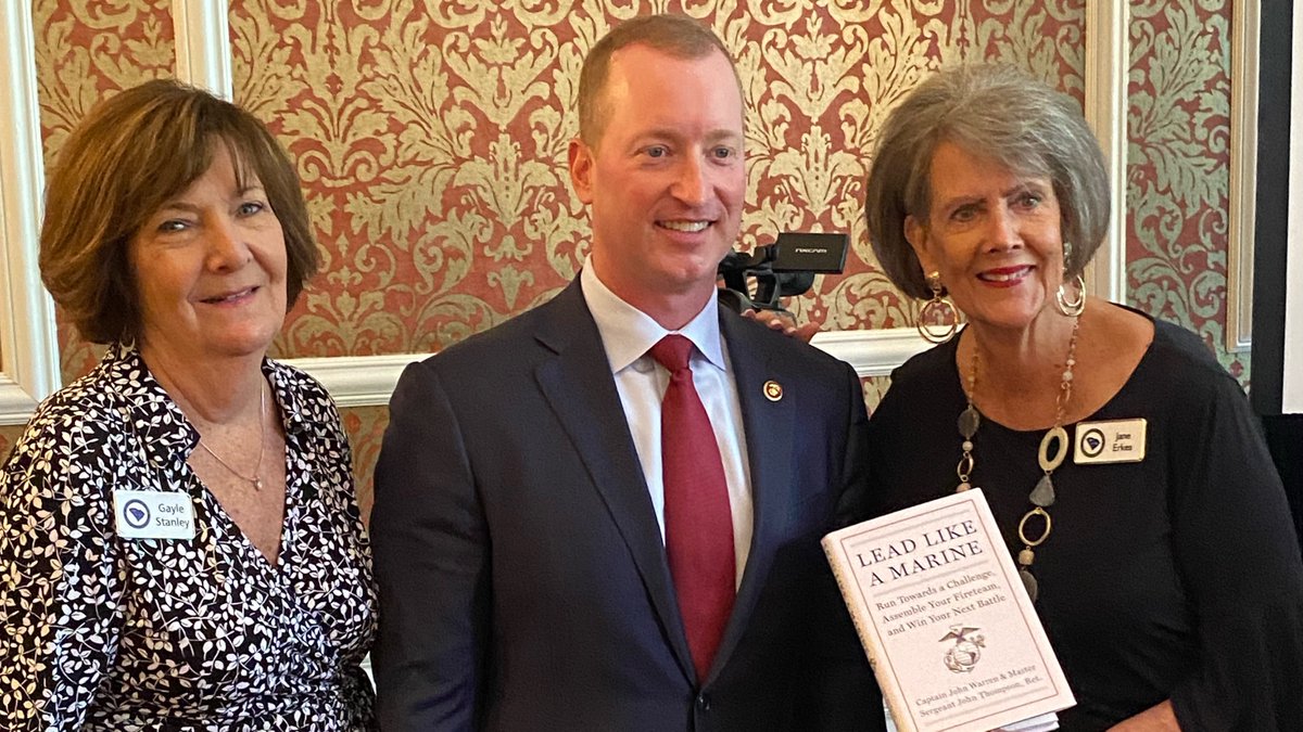 jwarrensc's tweet photo. No one works harder to elect conservatives than Republican women clubs - they are the backbone of our Party. I was thrilled to speak earlier today to the Greenville Republican Women's Club about @LeadLikeAMarine. Thank you for the incredible reception! #SemperFi https://t.co/o9ssL65gmz