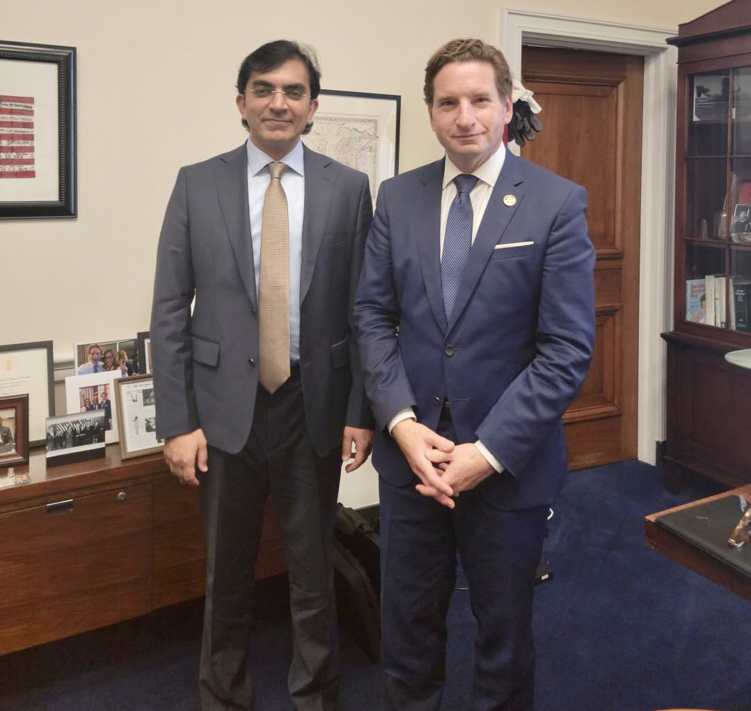Had a productive meeting with Congressman Dean Phillips <a href="/RepDeanPhillips/">Rep. Dean Phillips 🇺🇸</a> today. Discussed strengthening bilateral ties, regional security and enhancing cooperation on climate change. Fruitful discussions on issues of mutual interest that are also integral to peace in our region.