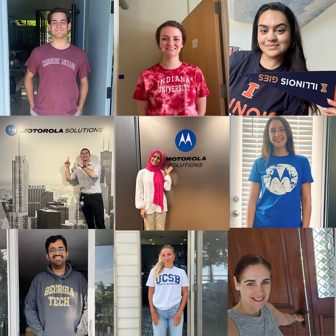 MotoSolutions's tweet photo. At #MotorolaSolutions, internships open doors. This #NationalInternDay, we celebrate our interns who make our award-winning internship program unique. From meaningful work that makes an impact to career-defining experiences, our internship program opens doors to opportunity. https://t.co/MsIqlQNhTm
