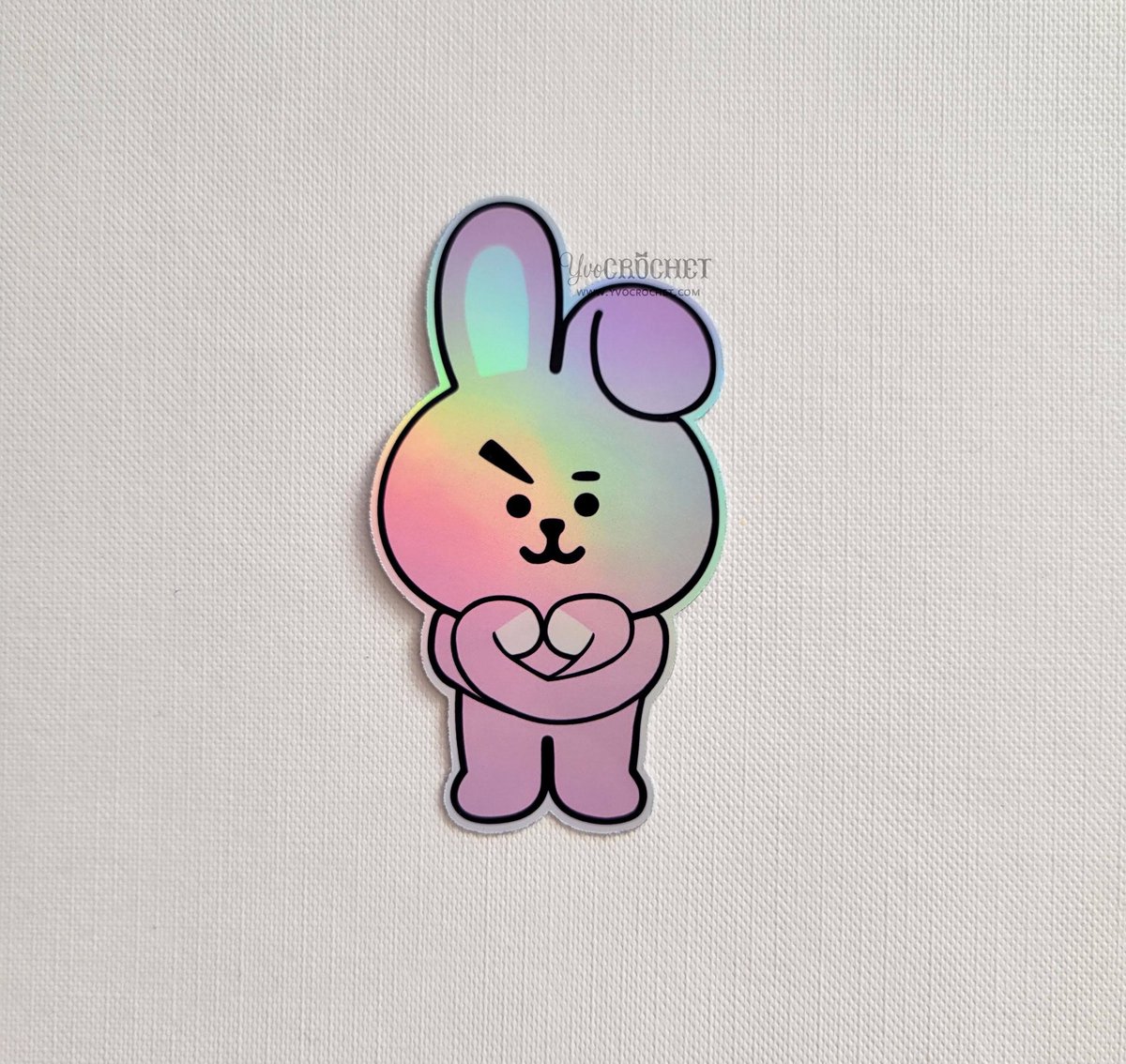 yvoCrochet's tweet photo. BT21 Cooky "Jungkook new hand heart" holographic vinyl sticker. Available at https://t.co/LLEqd6cfn1. #bts #방탄소년단 #jungkook #btsjungkook #btsjk #jeonjungkook #전정국 #jungkookseven #jkseven #btsarmy #bt21 #bt21cooky #cooky #btssticker #bt21sticker #holographicsticker https://t.co/D26zvW6mDE