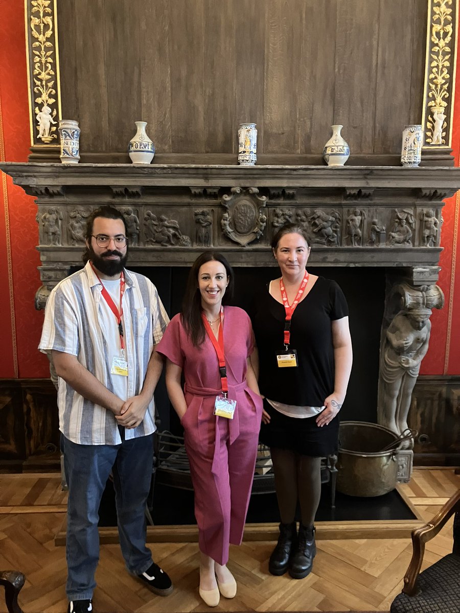 NiamhWycherley's tweet photo. The #medievalclonard fan club’s first public performance was a great success today. Loads of productive feedback. Thoroughly enjoying beautiful Utrecht, an excellent #ICCS23 and presenting with @TiagoOVSilva &amp; @thecelticist Thanks to all @ICCS23 ! https://t.co/hRHd5Mzgvn