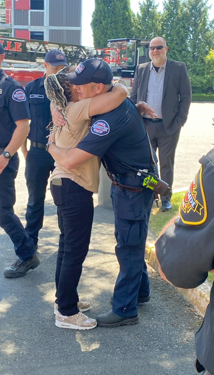 Yesterday, cardiac arrest survivor Briana Sanders and her family stopped by Station 31 in Woodinville to thank the EF&amp;R crew and the <a href="/NORCOM911/">NORCOM 911</a> dispatch team who helped her survive. It was an impactful moment for everyone involved.