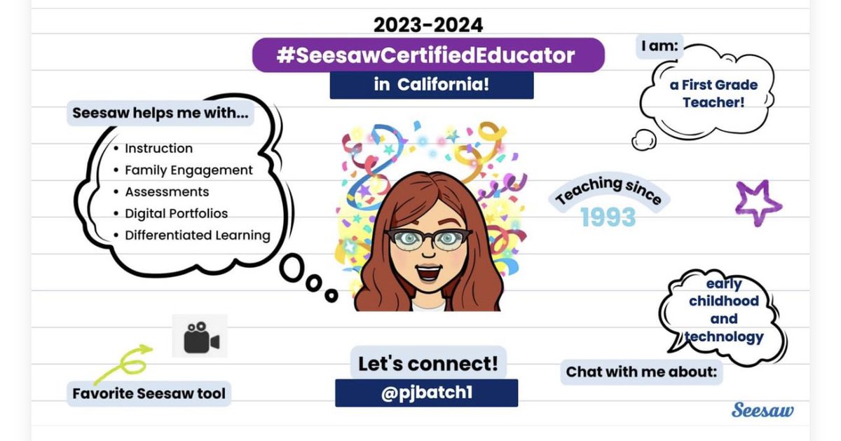 Excited about the new year and the new features in Seesaw! @Seesaw #SeesawCertifiedEducator @Seesawlearning
