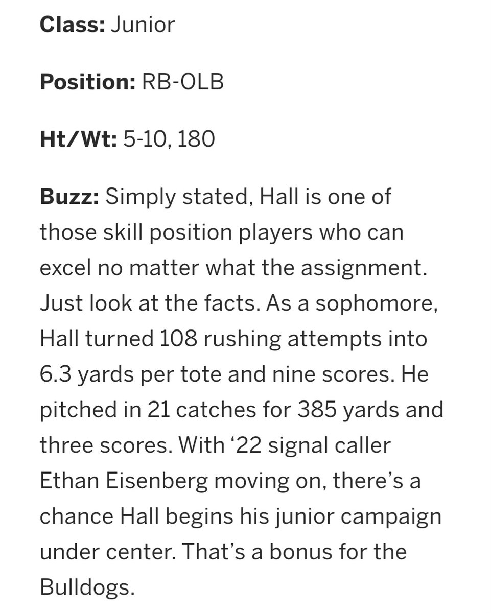 Check out <a href="/granthall26/">Grant Hall</a> making the list of 10 Mid-Penn under-the-radar football players to watch in 2023!!!

#bulldogfootball
#BSSDproud