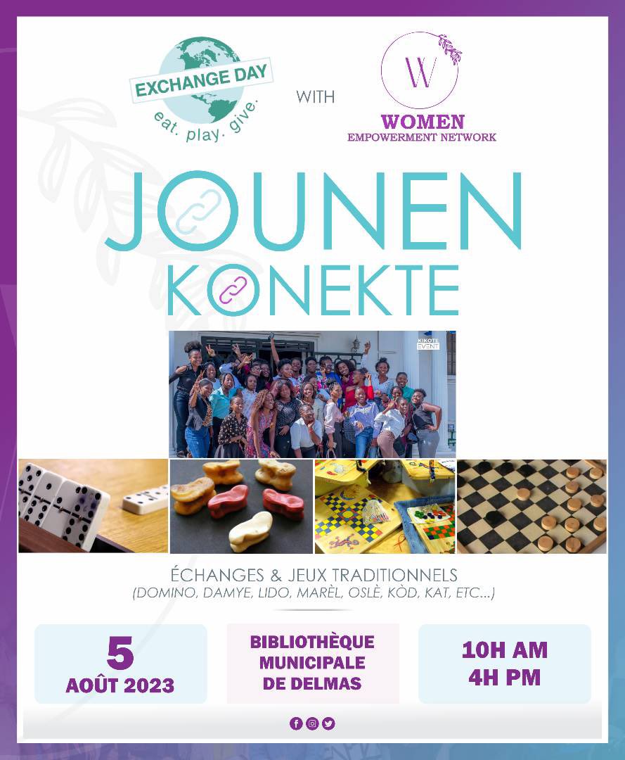 wenforwomen's tweet image. Let’s Exchange with W.E.N ! 

JOUNEN Konekte ak W.E.N Haïti Samedi 5 Out 2023 nan Bibliotèk Minisipal Delma 🔥
.
.
.
#celebrateexchangeday #exchangesimpact #EatPlayGice #jounenkonekte #wen #haiti #fanm #detant #konekte