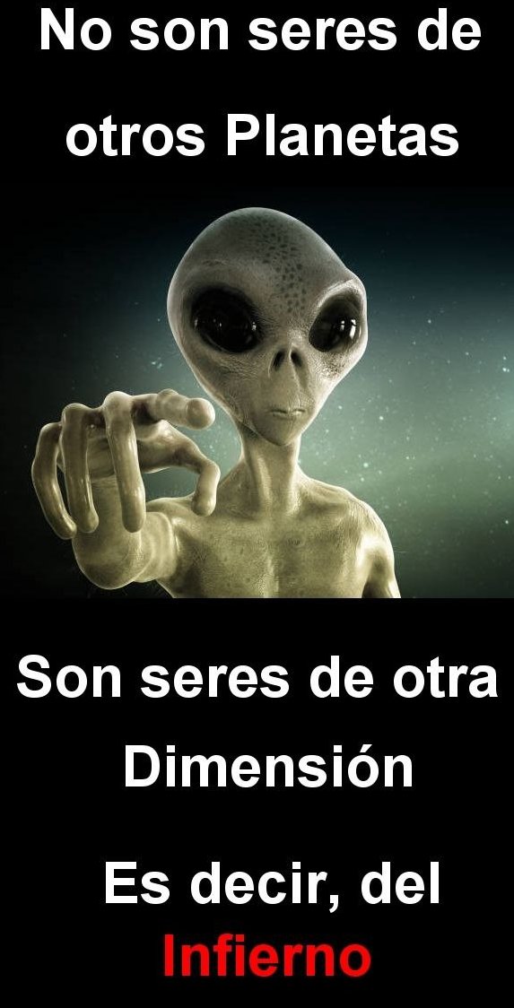 Lo venimos advirtiendo hace años. 
No son seres de otro planeta, son seres de otra dimensión. 
Del infierno.
( Haz clic en la imagen).