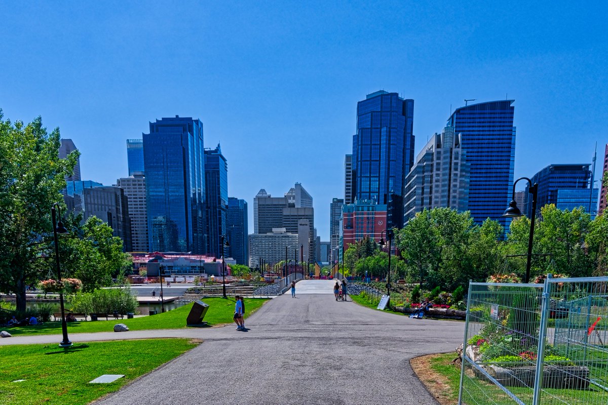 Downtown Calgary as seen from Prince's Island Park. This is an HDR edit. #calgary #alberta #downtowncalgary #skyline #buildings #princesislandpark #hdr #hdredit #aurorahdr