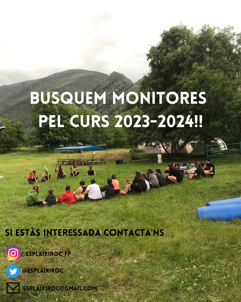 BUSQUEM MONITORES PEL CURS QUE VE! ✨☺️

Si estàs interessada contacta’ns, t’estem esperant 🌸🌈
