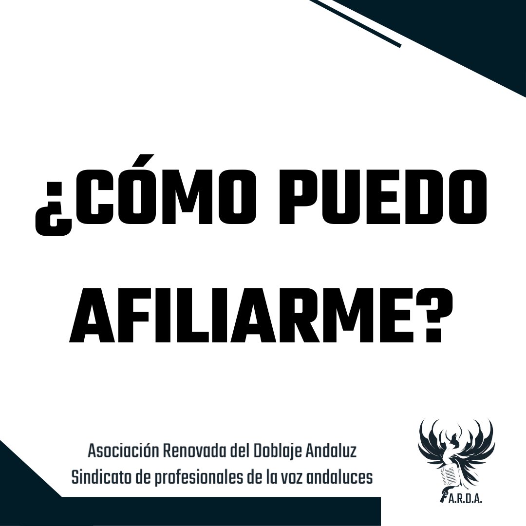 ardadoblaje's tweet image. ¡Ya puedes afiliarte a ARDA!

Aquí tienes toda la información ➡️ ardadoblaje.com/afiliacion

#Doblaje #Sindicato #ARDA #Andalucía